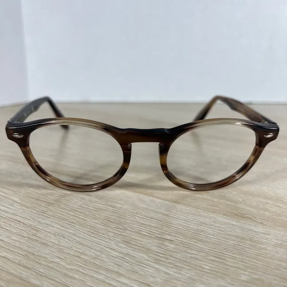 Ray-Ban RB5283 5139 Round Eyeglasses Havan Brown Striped 49-21-145 Excellent Con